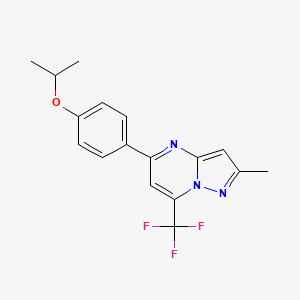 molecular formula C17H16F3N3O B5824757 5-(4-isopropoxyphenyl)-2-methyl-7-(trifluoromethyl)pyrazolo[1,5-a]pyrimidine 