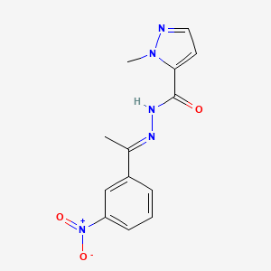 1-methyl-N'-[1-(3-nitrophenyl)ethylidene]-1H-pyrazole-5-carbohydrazide