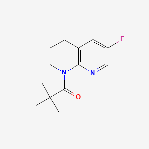 molecular formula C13H17FN2O B582480 1-(6-氟-3,4-二氢-1,8-萘啶-1(2H)-基)-2,2-二甲基丙烷-1-酮 CAS No. 1222533-74-5