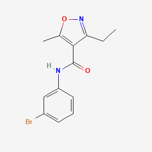 molecular formula C13H13BrN2O2 B5824812 N-(3-bromophenyl)-3-ethyl-5-methyl-4-isoxazolecarboxamide 