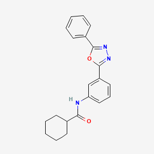 N-[3-(5-phenyl-1,3,4-oxadiazol-2-yl)phenyl]cyclohexanecarboxamide