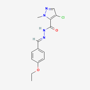 molecular formula C14H15ClN4O2 B5824834 4-chloro-N'-(4-ethoxybenzylidene)-1-methyl-1H-pyrazole-5-carbohydrazide 