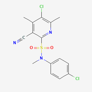 5-chloro-N-(4-chlorophenyl)-3-cyano-N,4,6-trimethylpyridine-2-sulfonamide