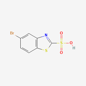 molecular formula C7H4BrNO3S2 B582487 5-溴苯并噻唑-2-磺酸 CAS No. 1215205-70-1