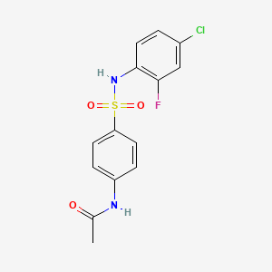 N-(4-{[(4-chloro-2-fluorophenyl)amino]sulfonyl}phenyl)acetamide