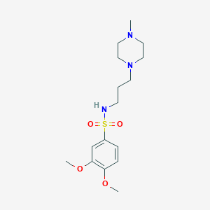 3,4-dimethoxy-N-[3-(4-methyl-1-piperazinyl)propyl]benzenesulfonamide