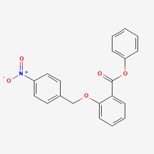 molecular formula C20H15NO5 B5824890 phenyl 2-[(4-nitrobenzyl)oxy]benzoate 