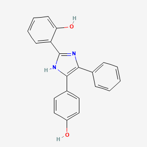 molecular formula C21H16N2O2 B5824911 2-[5-(4-hydroxyphenyl)-4-phenyl-1H-imidazol-2-yl]phenol 