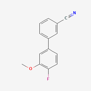molecular formula C14H10FNO B582492 3-(4-氟-3-甲氧基苯基)苯甲腈 CAS No. 1365271-56-2