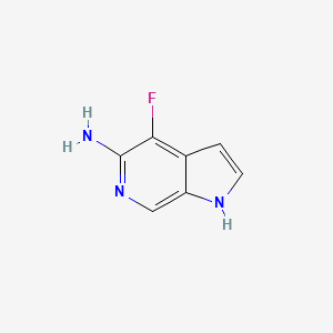 molecular formula C7H6FN3 B582495 4-Fluoro-1H-pyrrolo[2,3-c]pyridin-5-amine CAS No. 1260382-22-6