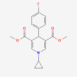 dimethyl 1-cyclopropyl-4-(4-fluorophenyl)-1,4-dihydro-3,5-pyridinedicarboxylate