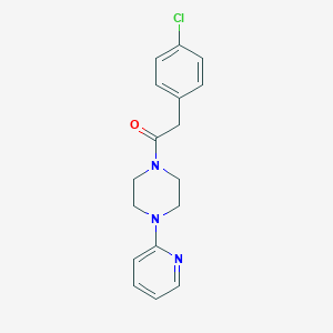 molecular formula C17H18ClN3O B5824984 1-[(4-chlorophenyl)acetyl]-4-(2-pyridinyl)piperazine 