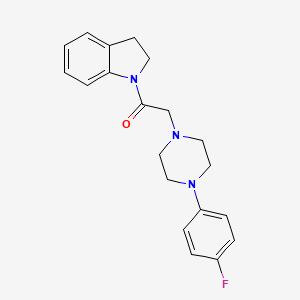 molecular formula C20H22FN3O B5824986 1-{[4-(4-fluorophenyl)-1-piperazinyl]acetyl}indoline 