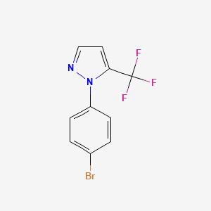molecular formula C10H6BrF3N2 B582500 1-(4-bromophenyl)-5-(trifluoromethyl)-1H-pyrazole CAS No. 1249598-93-3