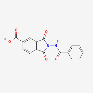 molecular formula C16H10N2O5 B5825005 2-(benzoylamino)-1,3-dioxo-5-isoindolinecarboxylic acid CAS No. 211565-51-4