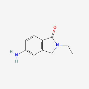 molecular formula C10H12N2O B582502 5-Amino-2-ethyl-2,3-dihydro-1H-isoindol-1-one CAS No. 1234615-94-1