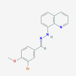 molecular formula C17H14BrN3O B5825035 3-bromo-4-methoxybenzaldehyde 8-quinolinylhydrazone 