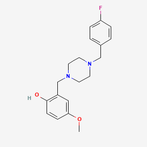 molecular formula C19H23FN2O2 B5825062 2-{[4-(4-fluorobenzyl)-1-piperazinyl]methyl}-4-methoxyphenol 