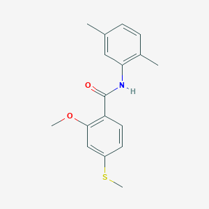 molecular formula C17H19NO2S B5825075 N-(2,5-dimethylphenyl)-2-methoxy-4-(methylthio)benzamide 