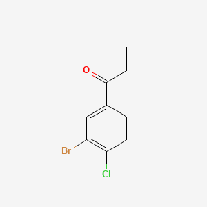 molecular formula C9H8BrClO B582508 1-(3-Bromo-4-chlorophenyl)propan-1-one CAS No. 1261527-19-8