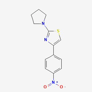 4-(4-nitrophenyl)-2-(1-pyrrolidinyl)-1,3-thiazole