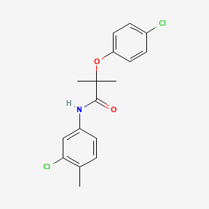 molecular formula C17H17Cl2NO2 B5825115 N-(3-chloro-4-methylphenyl)-2-(4-chlorophenoxy)-2-methylpropanamide 