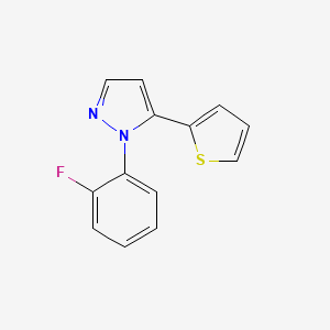 molecular formula C13H9FN2S B582512 1-(2-fluorophenyl)-5-(thiophen-2-yl)-1H-pyrazole CAS No. 1269294-34-9