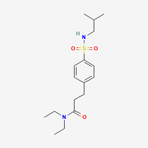 molecular formula C17H28N2O3S B5825129 N,N-diethyl-3-{4-[(isobutylamino)sulfonyl]phenyl}propanamide 