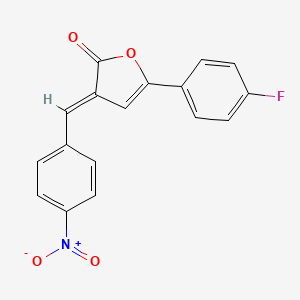 molecular formula C17H10FNO4 B5825133 5-(4-fluorophenyl)-3-(4-nitrobenzylidene)-2(3H)-furanone 