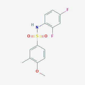 molecular formula C14H13F2NO3S B5825187 N-(2,4-difluorophenyl)-4-methoxy-3-methylbenzenesulfonamide 