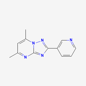 molecular formula C12H11N5 B5825188 5,7-dimethyl-2-(3-pyridinyl)[1,2,4]triazolo[1,5-a]pyrimidine 