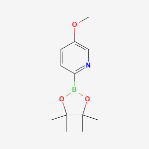 molecular formula C12H18BNO3 B582521 5-Methoxy-2-(4,4,5,5-tetramethyl-1,3,2-dioxaborolan-2-yl)pyridine CAS No. 1309601-77-1