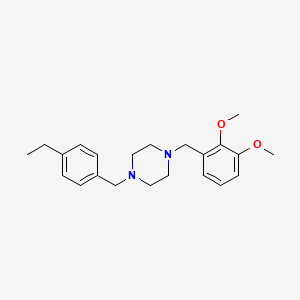 molecular formula C22H30N2O2 B5825213 1-(2,3-dimethoxybenzyl)-4-(4-ethylbenzyl)piperazine 