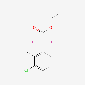 molecular formula C11H11ClF2O2 B582522 Ethyl 2-(3-chloro-2-methylphenyl)-2,2-difluoroacetate CAS No. 1215205-45-0