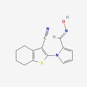 2-{2-[(hydroxyimino)methyl]-1H-pyrrol-1-yl}-4,5,6,7-tetrahydro-1-benzothiophene-3-carbonitrile