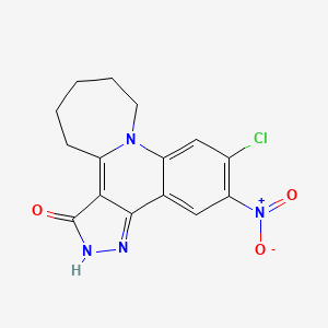 11-chloro-12-nitro-2,4,5,6,7,8-hexahydro-3H-azepino[1,2-a]pyrazolo[4,3-c]quinolin-3-one