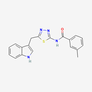 N-{5-[(1H-INDOL-3-YL)METHYL]-1,3,4-THIADIAZOL-2-YL}-3-METHYLBENZAMIDE