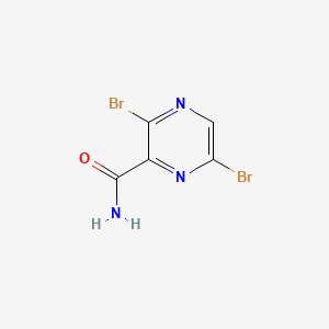 molecular formula C5H3Br2N3O B582529 3,6-二溴吡嗪-2-甲酰胺 CAS No. 1301613-77-3