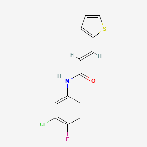 N-(3-chloro-4-fluorophenyl)-3-(2-thienyl)acrylamide