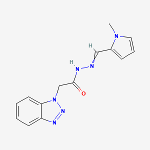 molecular formula C14H14N6O B5825306 2-(1H-1,2,3-benzotriazol-1-yl)-N'-[(1-methyl-1H-pyrrol-2-yl)methylene]acetohydrazide 