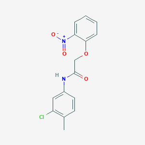 molecular formula C15H13ClN2O4 B5825325 N-(3-chloro-4-methylphenyl)-2-(2-nitrophenoxy)acetamide 