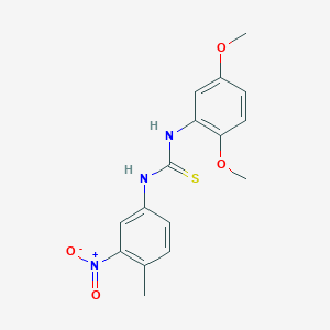 molecular formula C16H17N3O4S B5825333 N-(2,5-dimethoxyphenyl)-N'-(4-methyl-3-nitrophenyl)thiourea 