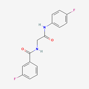 3-fluoro-N-{2-[(4-fluorophenyl)amino]-2-oxoethyl}benzamide