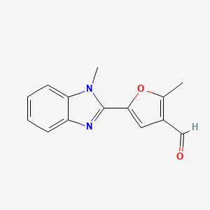 2-methyl-5-(1-methyl-1H-benzimidazol-2-yl)-3-furaldehyde