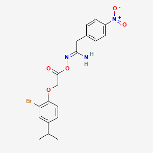 N'-{[(2-bromo-4-isopropylphenoxy)acetyl]oxy}-2-(4-nitrophenyl)ethanimidamide