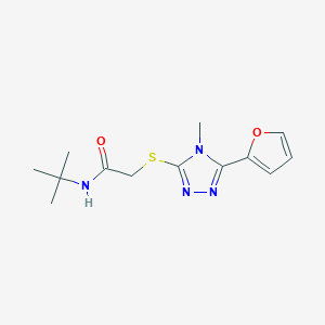 molecular formula C13H18N4O2S B5825369 N-(tert-butyl)-2-{[5-(2-furyl)-4-methyl-4H-1,2,4-triazol-3-yl]thio}acetamide 