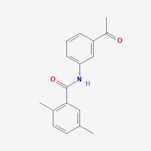 molecular formula C17H17NO2 B5825378 N-(3-acetylphenyl)-2,5-dimethylbenzamide 