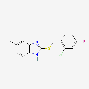 2-[(2-chloro-4-fluorobenzyl)thio]-4,5-dimethyl-1H-benzimidazole