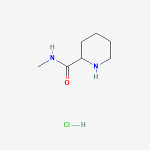 molecular formula C7H15ClN2O B582542 N-Methyl-2-piperidinecarboxamide hydrochloride CAS No. 1236263-43-6