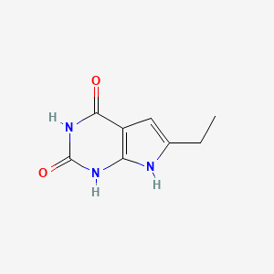 molecular formula C8H9N3O2 B582546 6-ethyl-7H-pyrrolo[2,3-d]pyrimidine-2,4-diol CAS No. 1275608-16-6